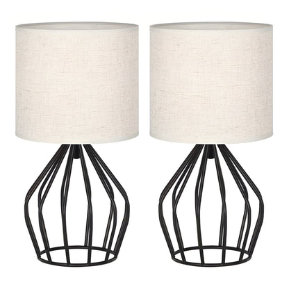 Classic Table Lamp with Soft Shade and Metal Stand