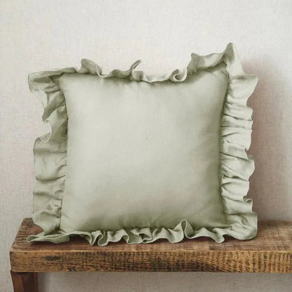Beautiful Ruffled Luxury Throw Pillow Cover - Fesara