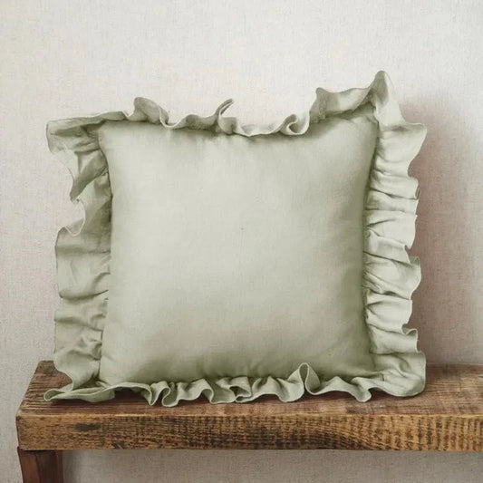 Beautiful Ruffled Luxury Throw Pillow Cover - Fesara