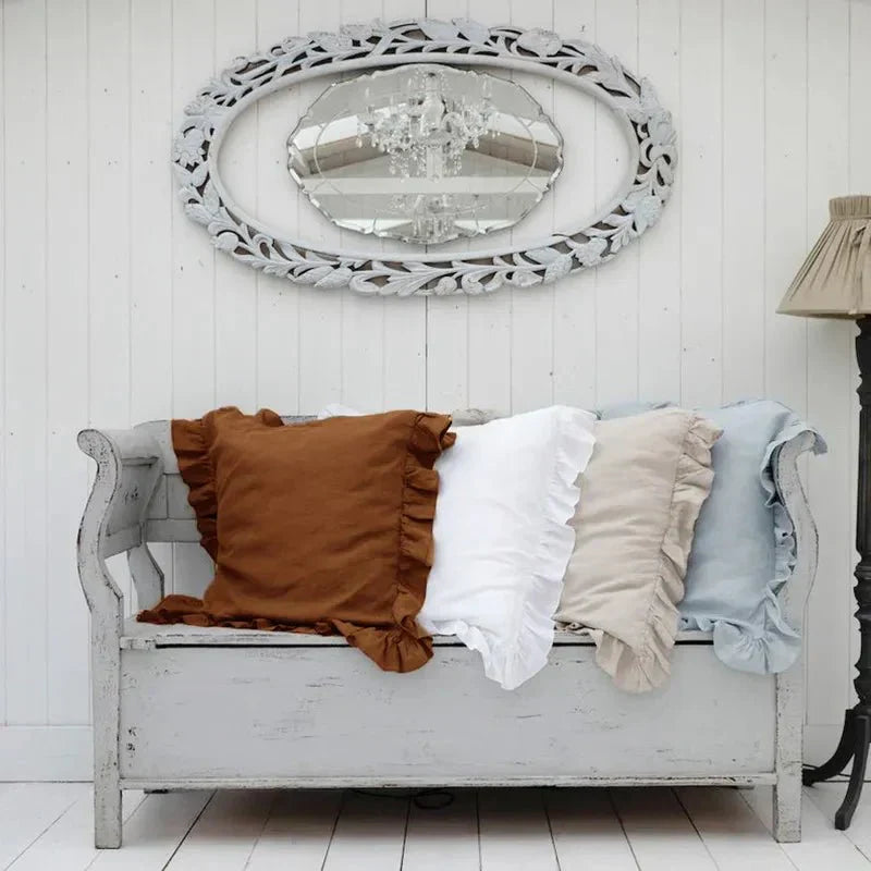 LinenRuffle | Elegant Soft Textured Decorative Pillow Cover 3