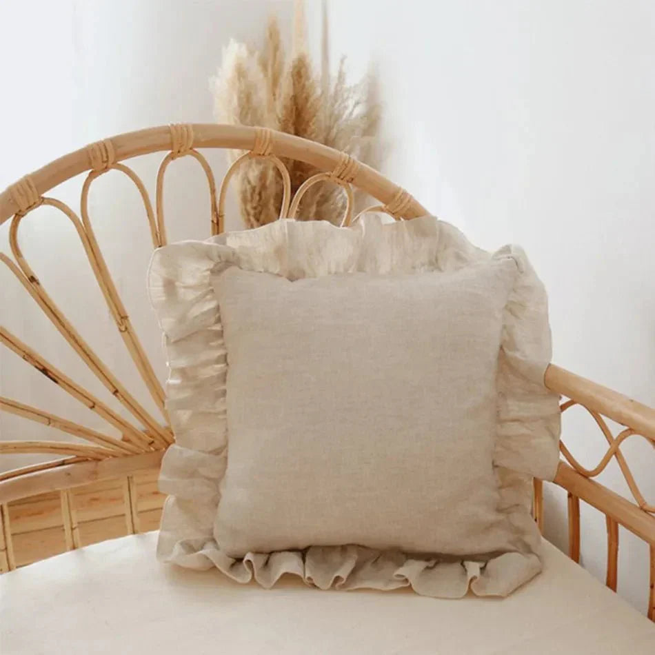 LinenRuffle | Elegant Soft Textured Decorative Pillow Cover 4
