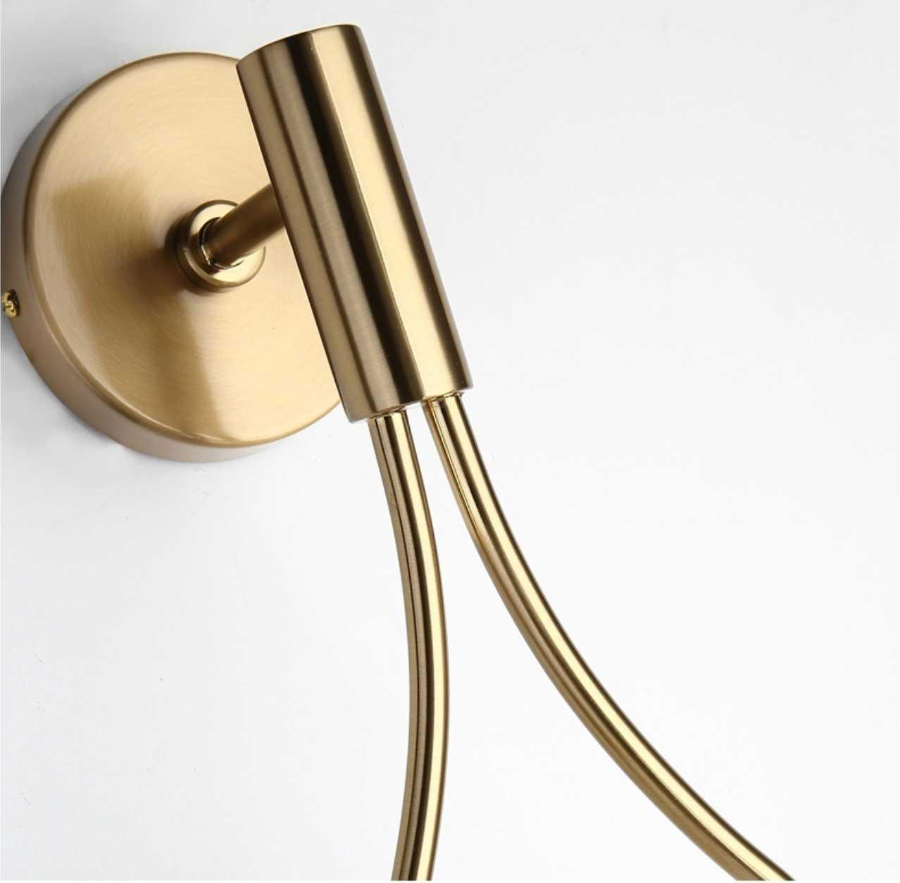 Sleek Contemporary LED Wall Lamp in Black or Gold Finish