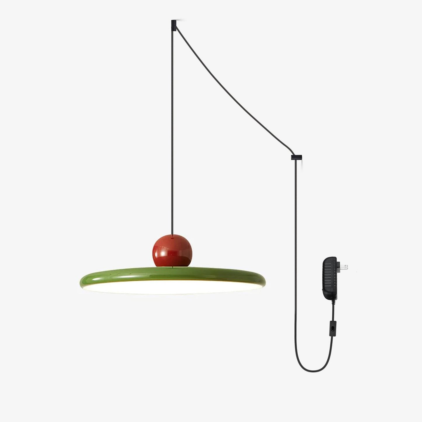 Stylish Round LED Hanging Light Fixture - Fesara