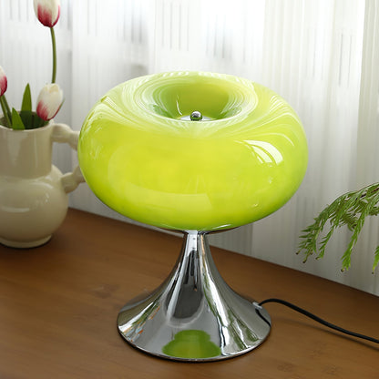 Stylish Glass and Metal Table Lamp