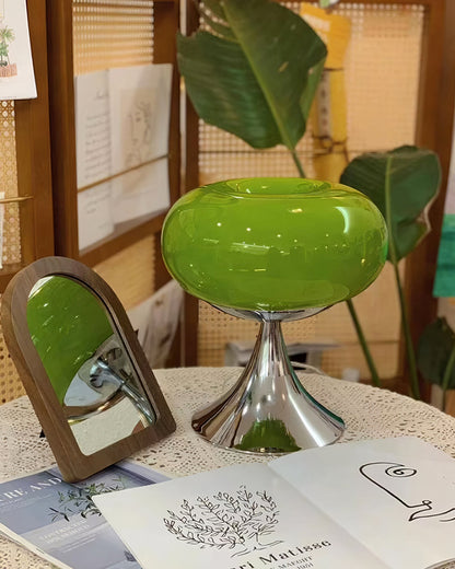 Stylish Glass and Metal Table Lamp