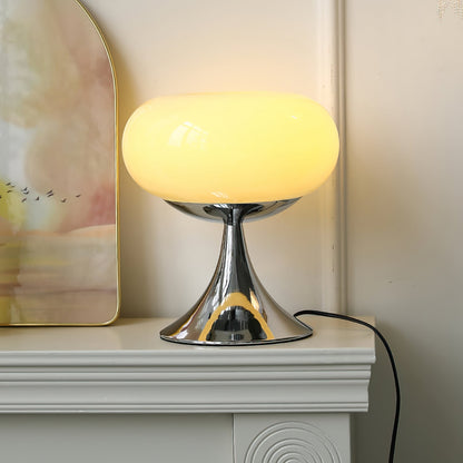 Stylish Glass and Metal Table Lamp