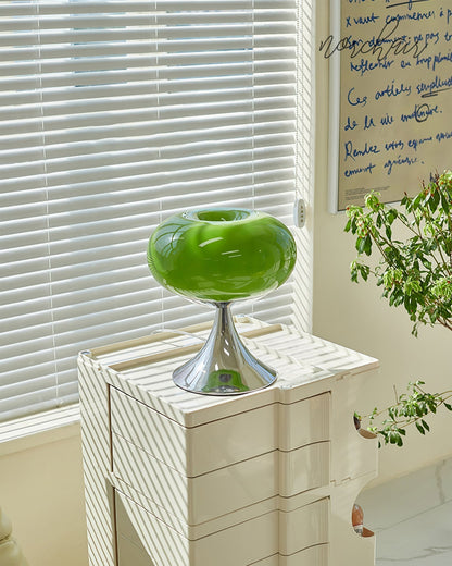 Stylish Glass and Metal Table Lamp