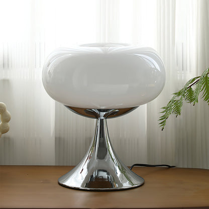 Stylish Glass and Metal Table Lamp