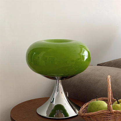 Stylish Glass and Metal Table Lamp