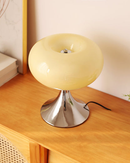Stylish Glass and Metal Table Lamp