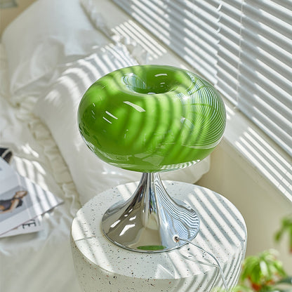 Stylish Glass and Metal Table Lamp