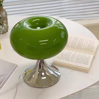 Stylish Glass and Metal Table Lamp