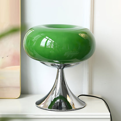 Stylish Glass and Metal Table Lamp