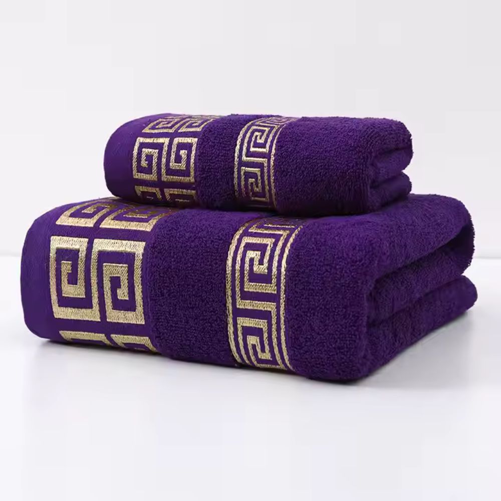 Soft Egyptian Cotton Bath Towel Set 2pcs