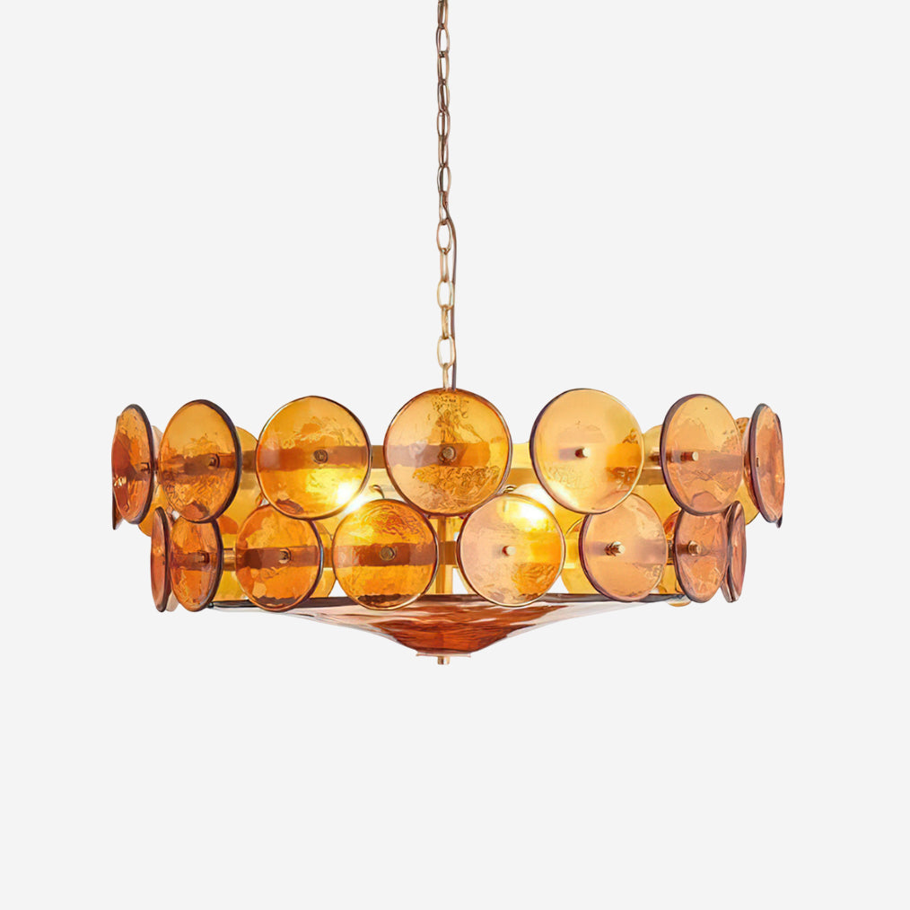 Vintage Gold Pendant Light Fixture Classic Home Ceiling Lamp - Fesara