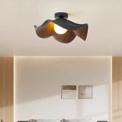 Natural Wood Floral Ceiling Light