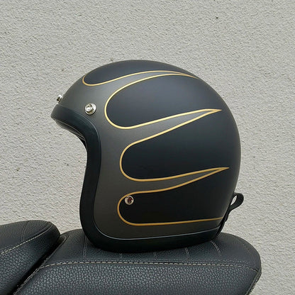 Low Profile Vintage Motorcycle Helmet - DOT and ECE Approved 11