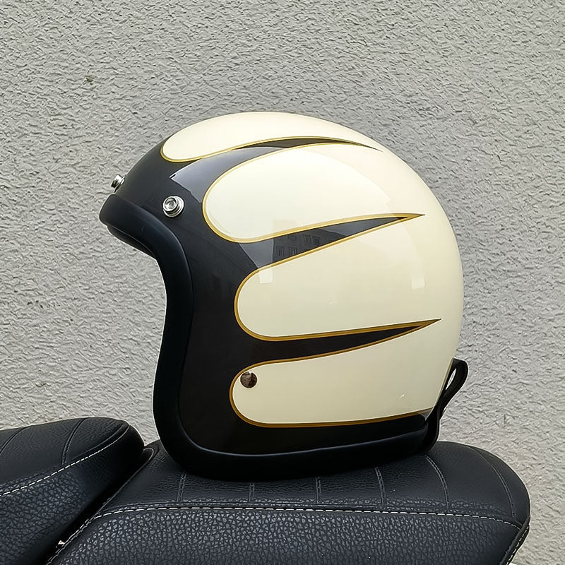 Low Profile Vintage Motorcycle Helmet - DOT and ECE Approved 13