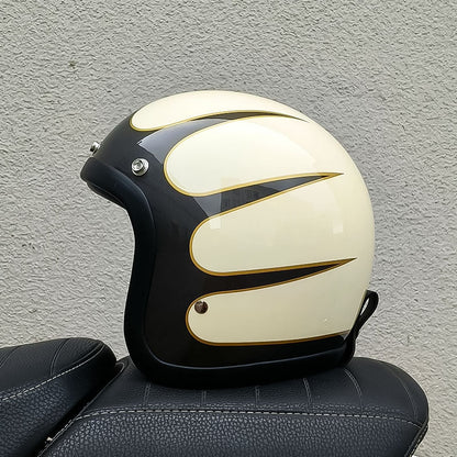 Low Profile Vintage Motorcycle Helmet - DOT and ECE Approved 13