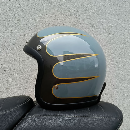 Low Profile Vintage Motorcycle Helmet - DOT and ECE Approved 15