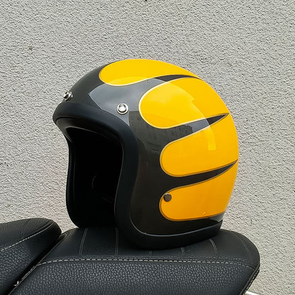 Low Profile Vintage Motorcycle Helmet - DOT and ECE Approved 9