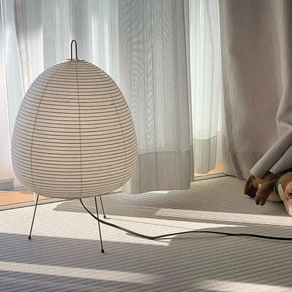 Traditional Round Paper Table Lamp with Warm Soft Light
