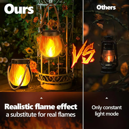 LumaGlow | Stylish Waterproof Solar Lantern with Flickering Flame Effect 3