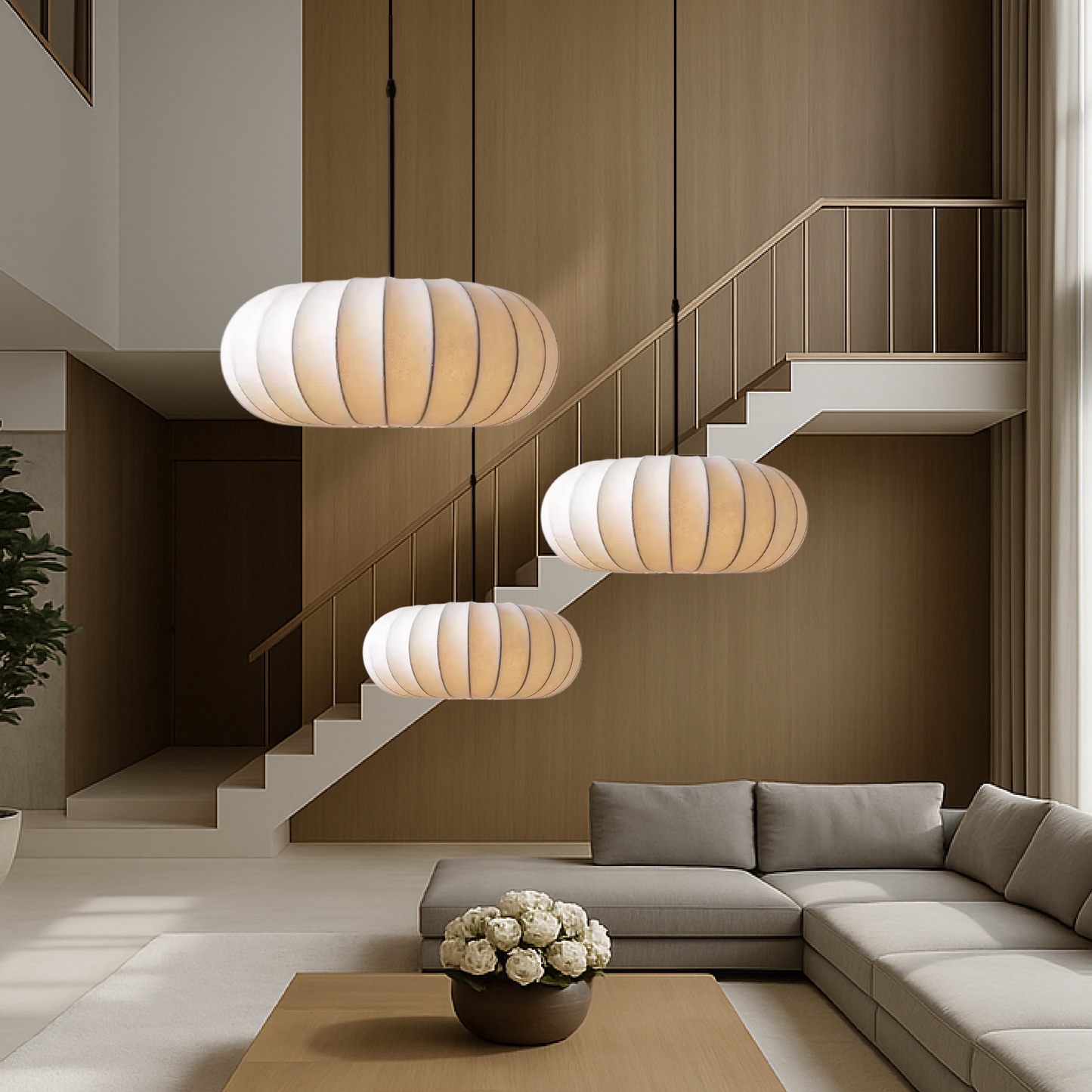 Simple Modern Textile Hanging Lamp