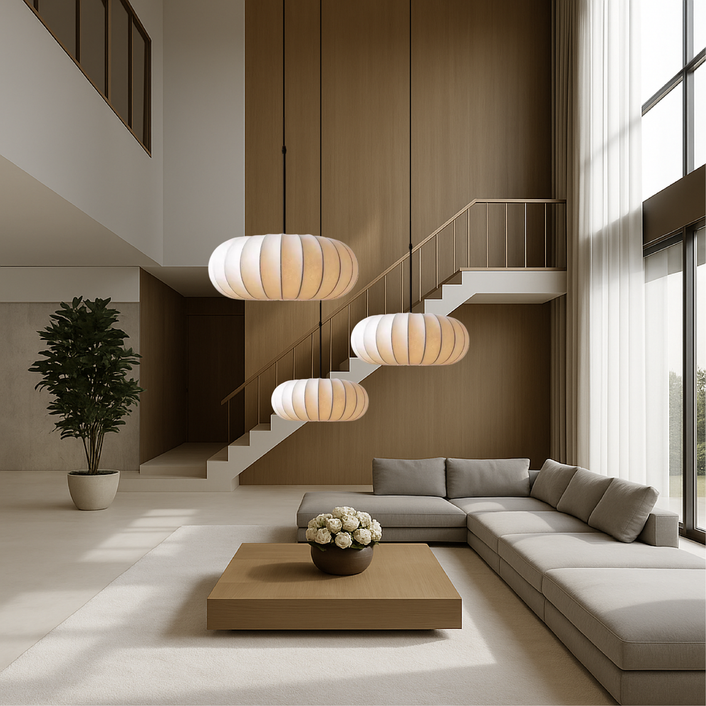 Simple Modern Textile Hanging Lamp