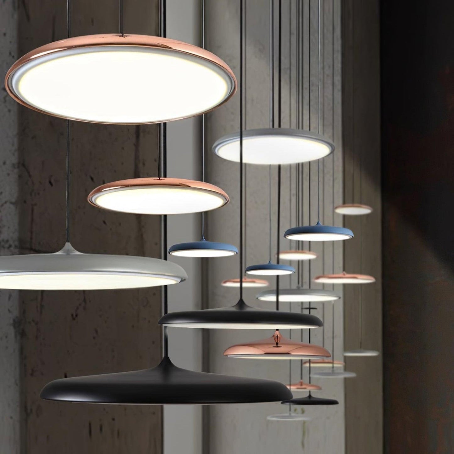 Simple Colourful LED Hanging Light