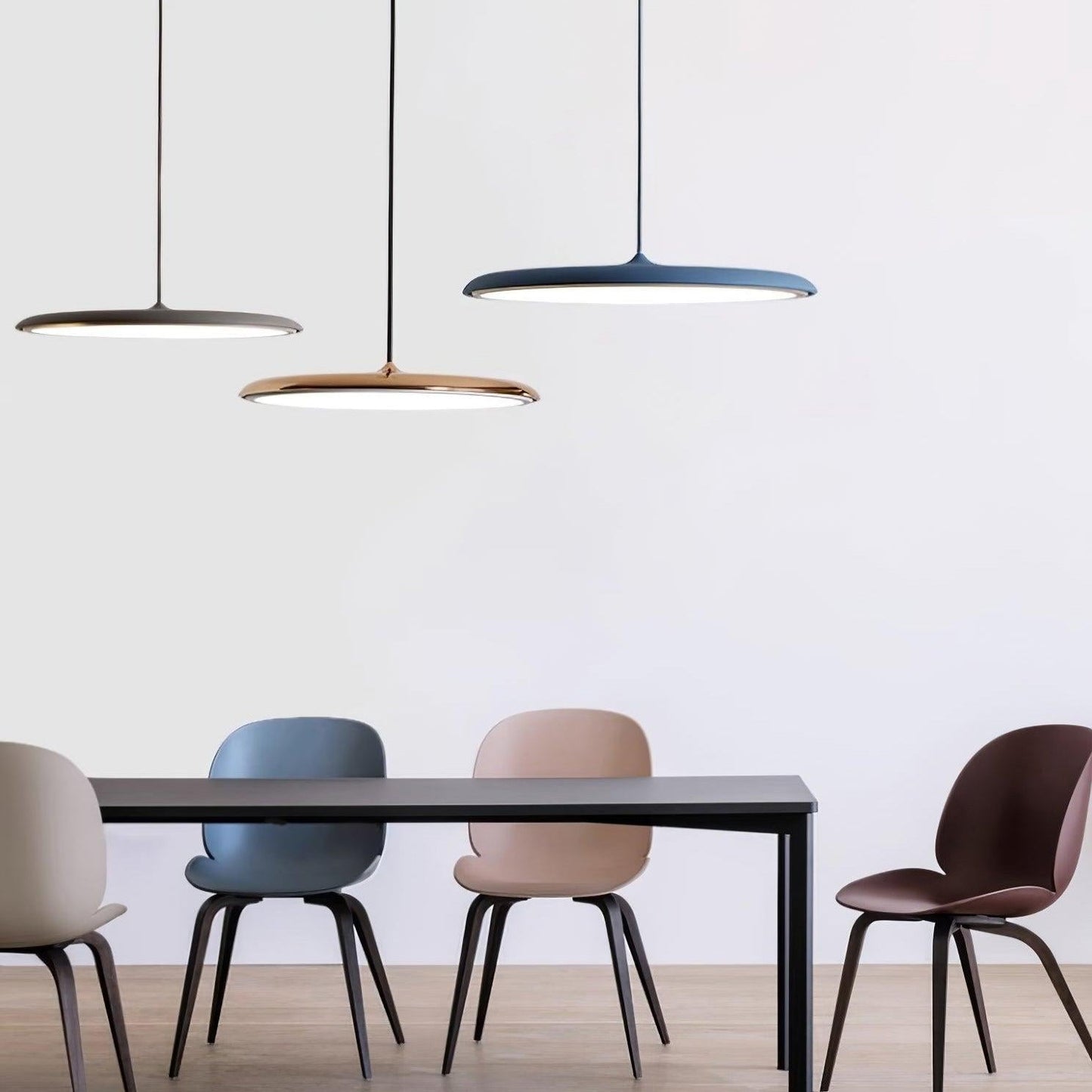 Simple Colourful LED Hanging Light