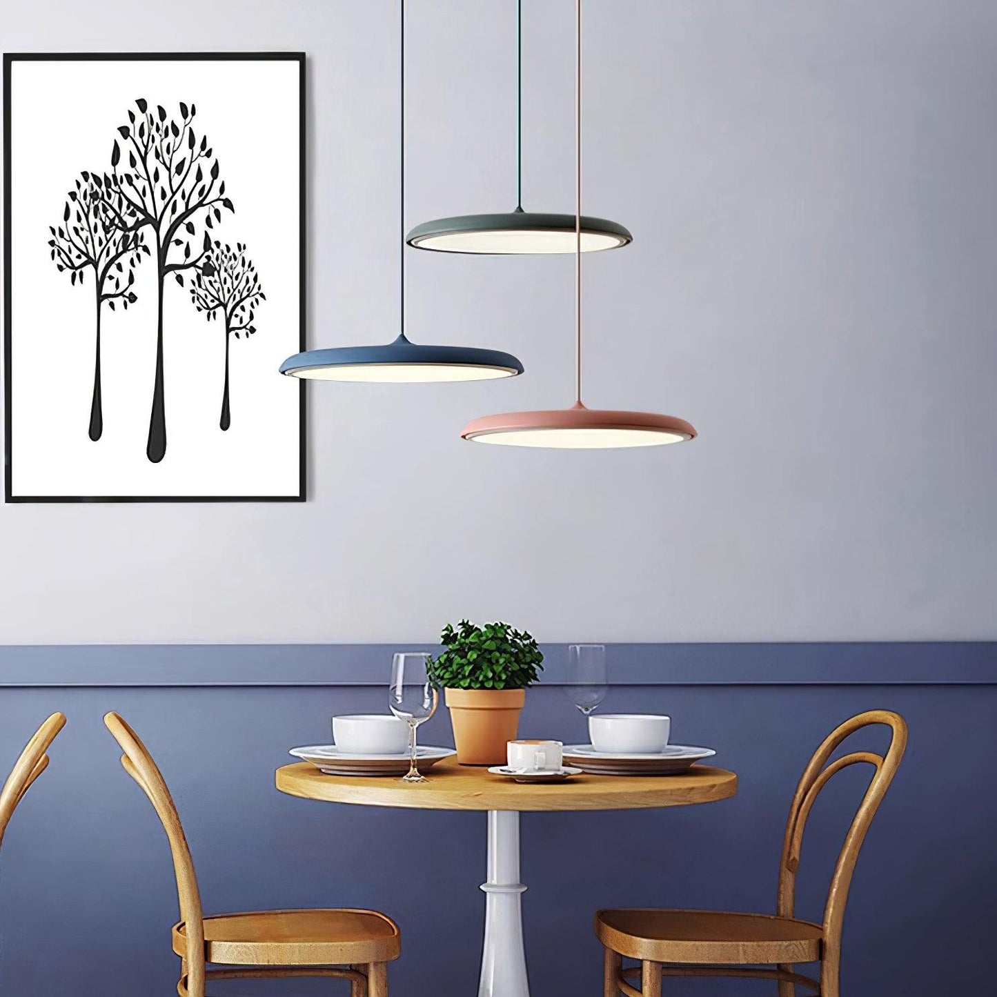 Simple Colourful LED Hanging Light