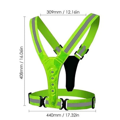 LumenGuard | Bright Adjustable LED Safety Running Vest 7