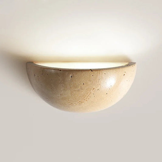 Rustic Stone Effect Wall Lamp for Cozy Home Lighting - Fesara