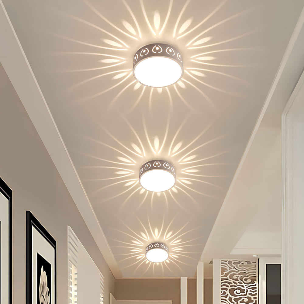Simple LED Ceiling Lamp with Warm White Light