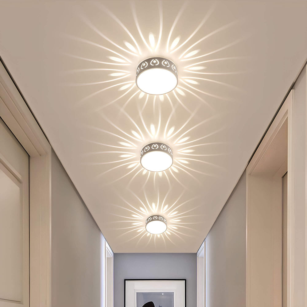 Simple LED Ceiling Lamp with Warm White Light