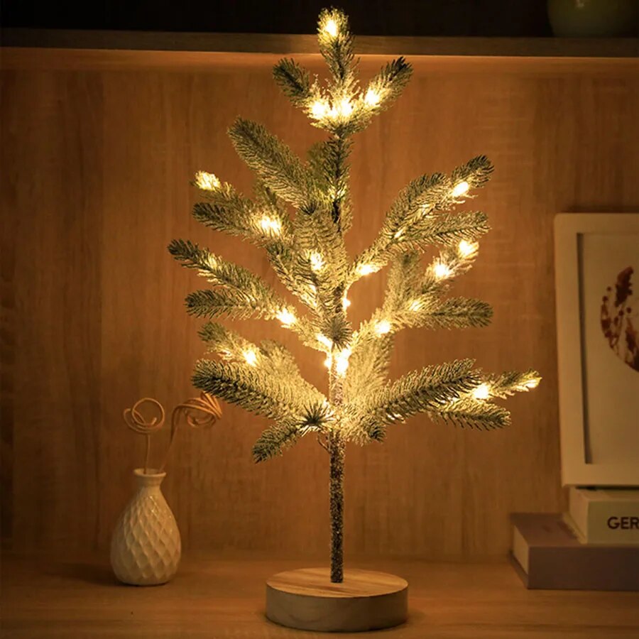 Cozy LED Christmas Table Lamp with Soft White Glow - Fesara