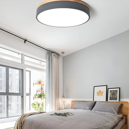 Modern Wood Slim LED Ceiling Lamp