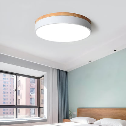 Modern Wood Slim LED Ceiling Lamp
