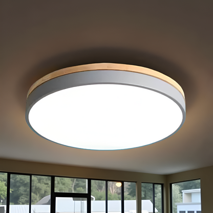 Modern Wood Slim LED Ceiling Lamp