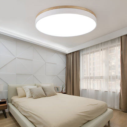 Modern Wood Slim LED Ceiling Lamp