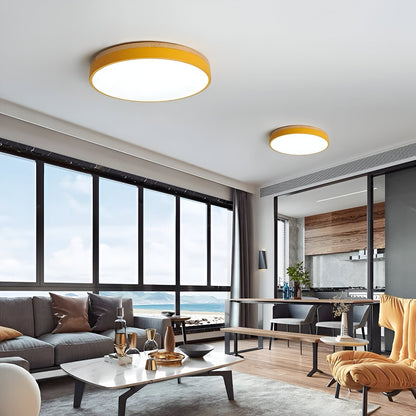 Modern Wood Slim LED Ceiling Lamp