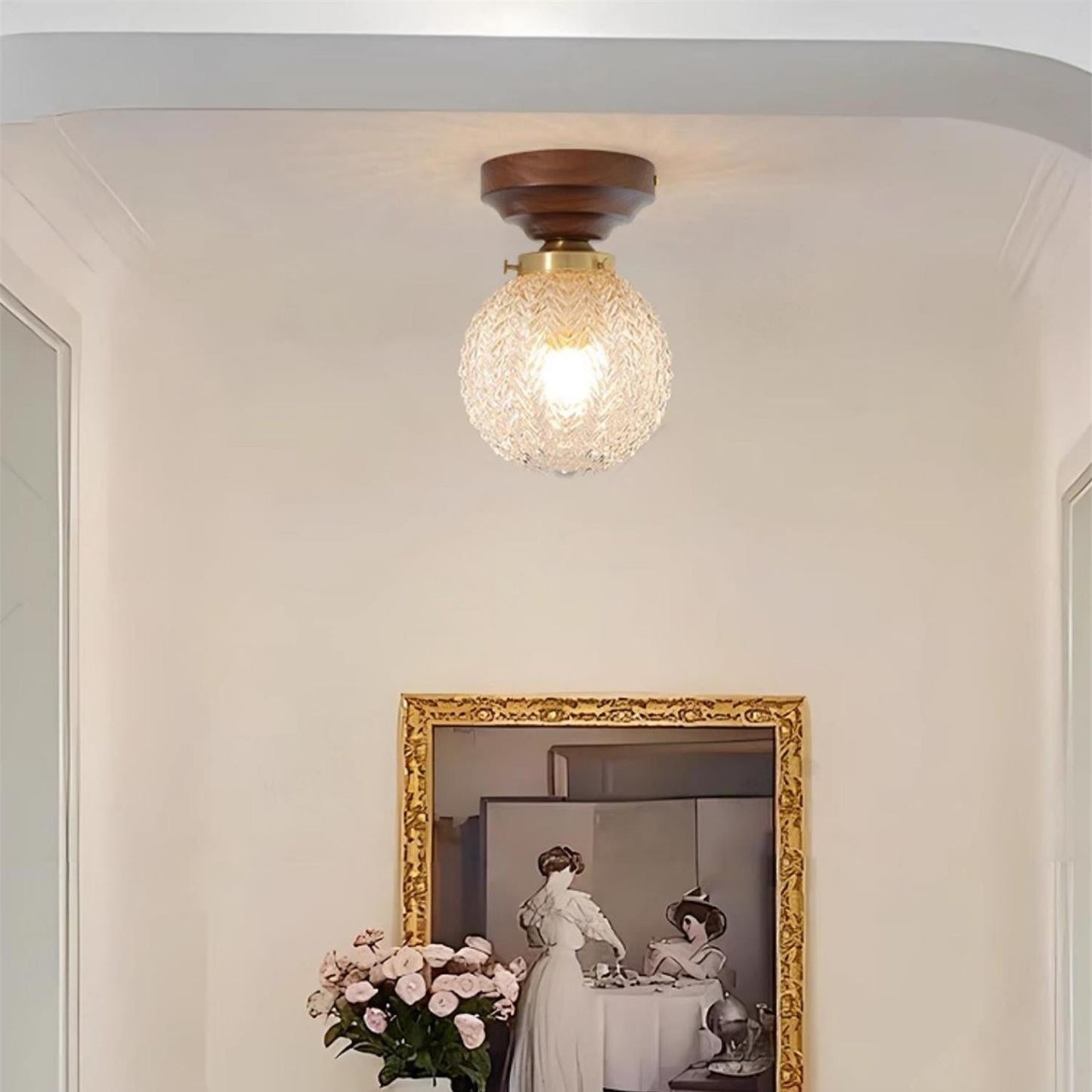 Vintage Crystal Drop Ceiling Light