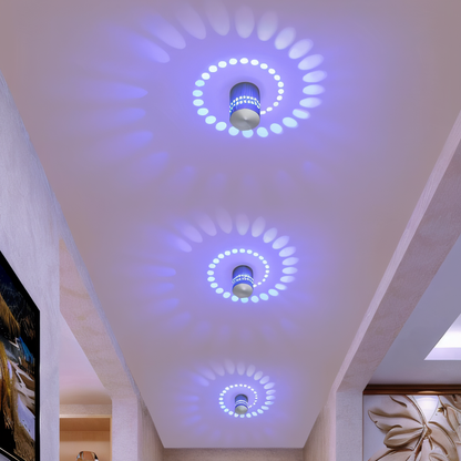 Bright LED Spiral Wall Lamp
