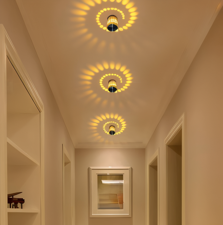 Bright LED Spiral Wall Lamp