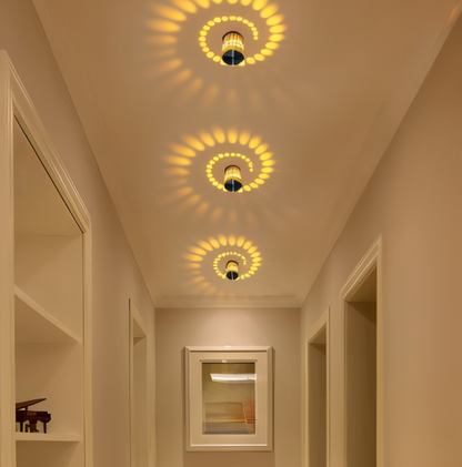 Bright LED Spiral Wall Lamp