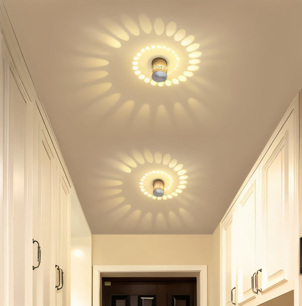 Bright LED Spiral Wall Lamp