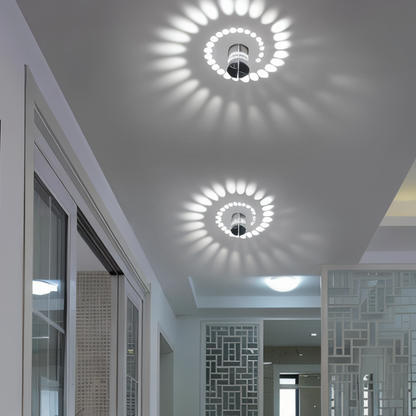 Bright LED Spiral Wall Lamp