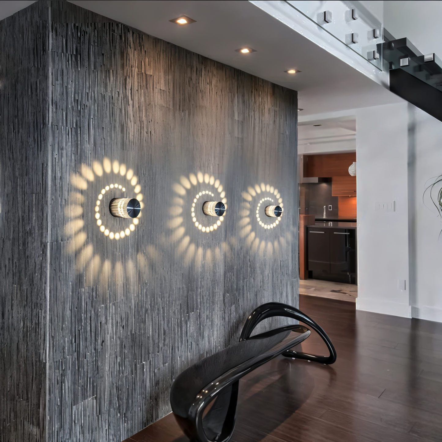 Bright LED Spiral Wall Lamp