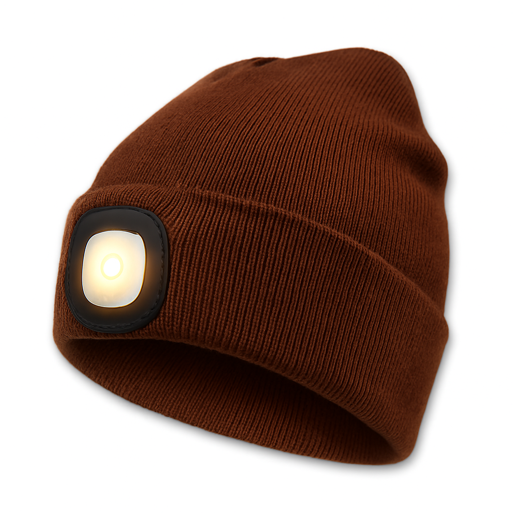 LuminHat | Versatile Warm Knit Beanie with Rechargeable LED Light 12